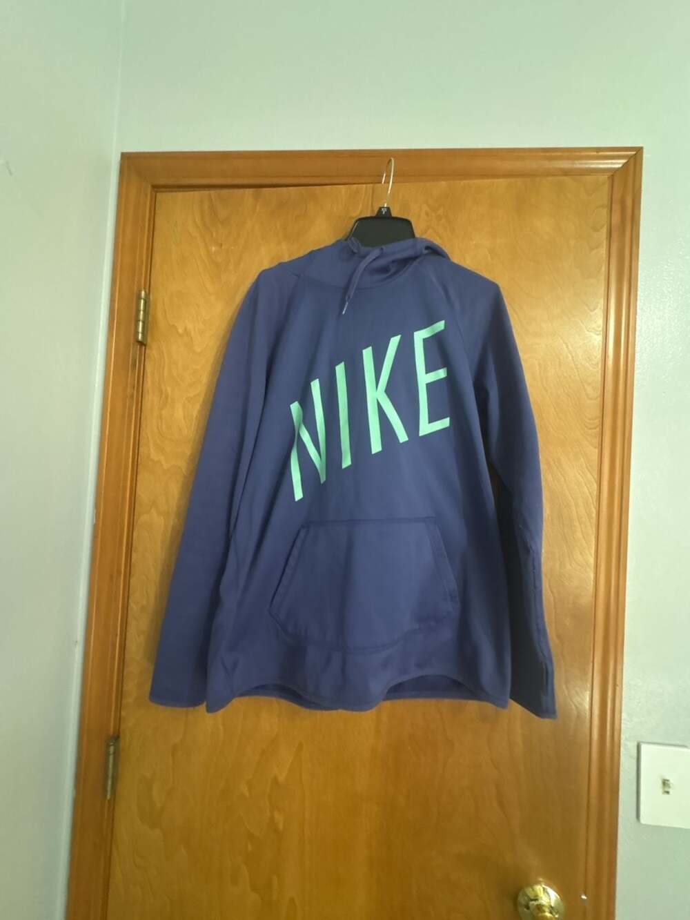 Nike Performance Hoodie Purple Mint Logo Size Large